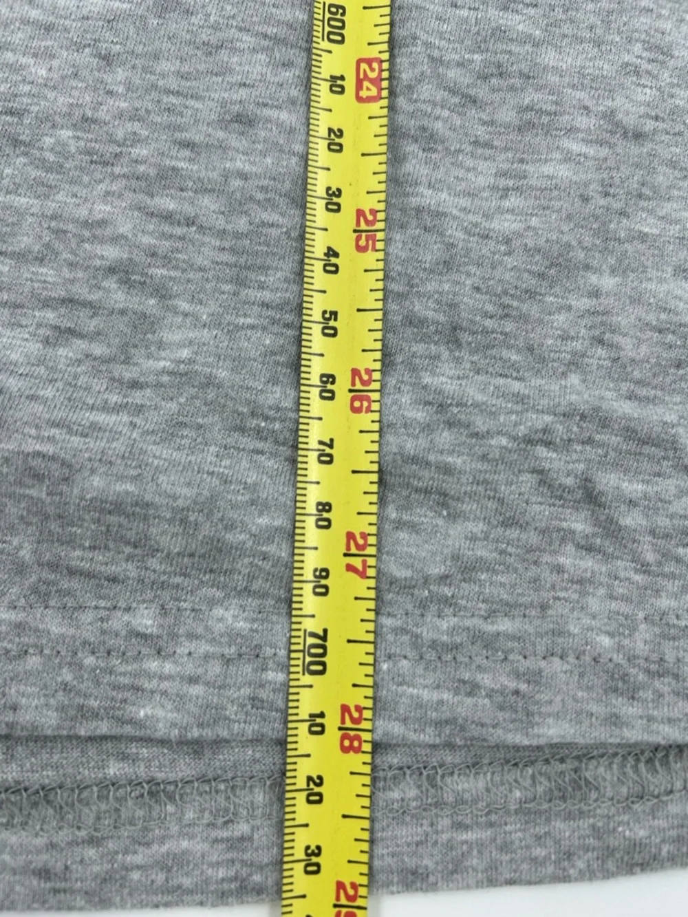 True Religion Men's Heather Gray Crew Tee with Red Horseshoe Accent. XL